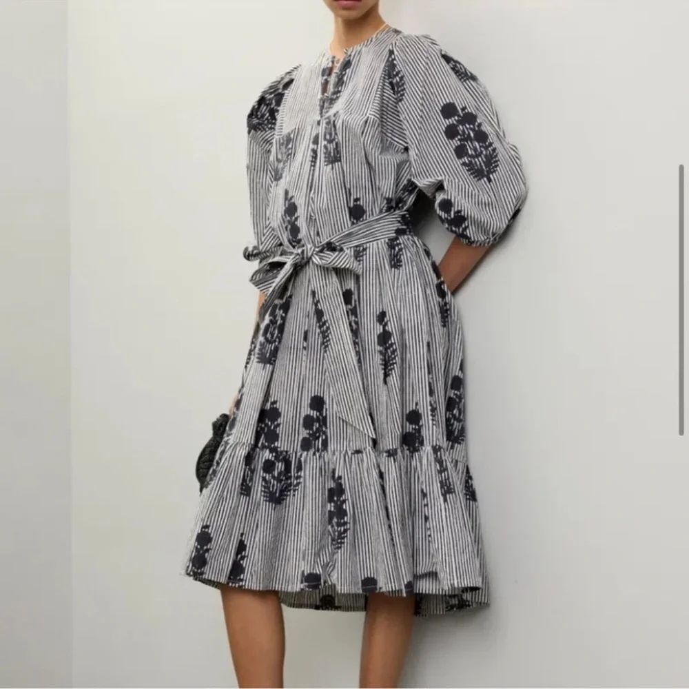SZ Blockprints Aaron Dress Floral Boho NO BELT XS - Picture 2 of 10